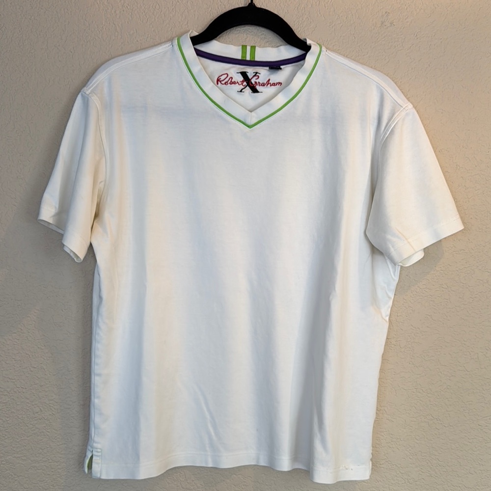 Robert Graham White Short Sleeve Tee